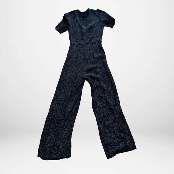 Urban Outfitters - Black Jumpsuit Retro Style - Wide Leg - Size Small - Picture 4 of 4